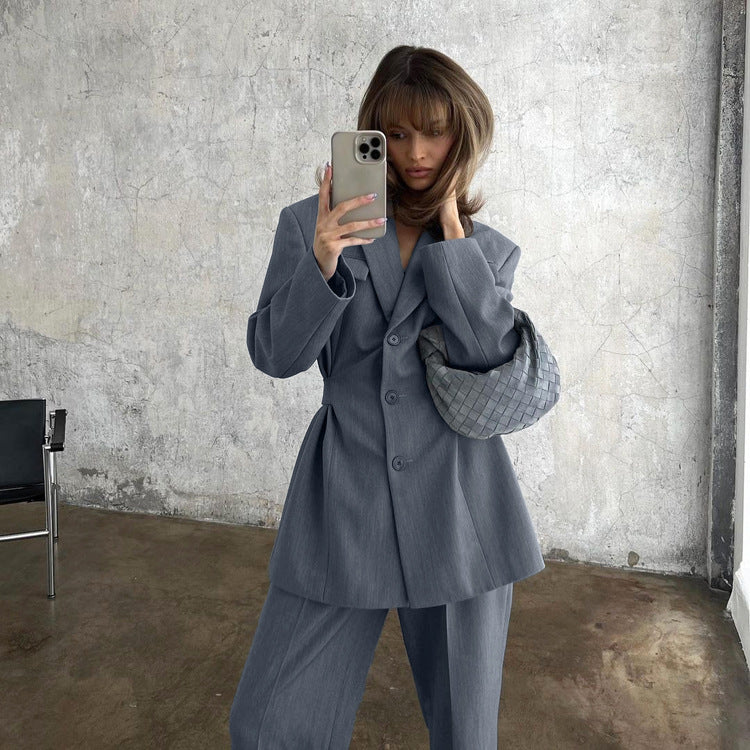 Tailored Blazer & Trousers Co-ord Set - Grey