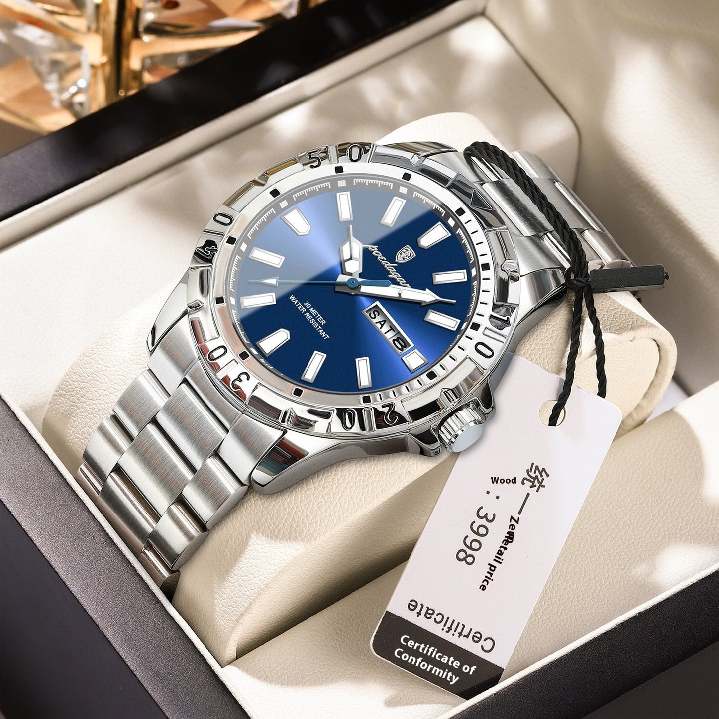 Swiss Waterproof Luminous Men's Watch - Ultra Slim 6mm Casual Fashion Timepiece