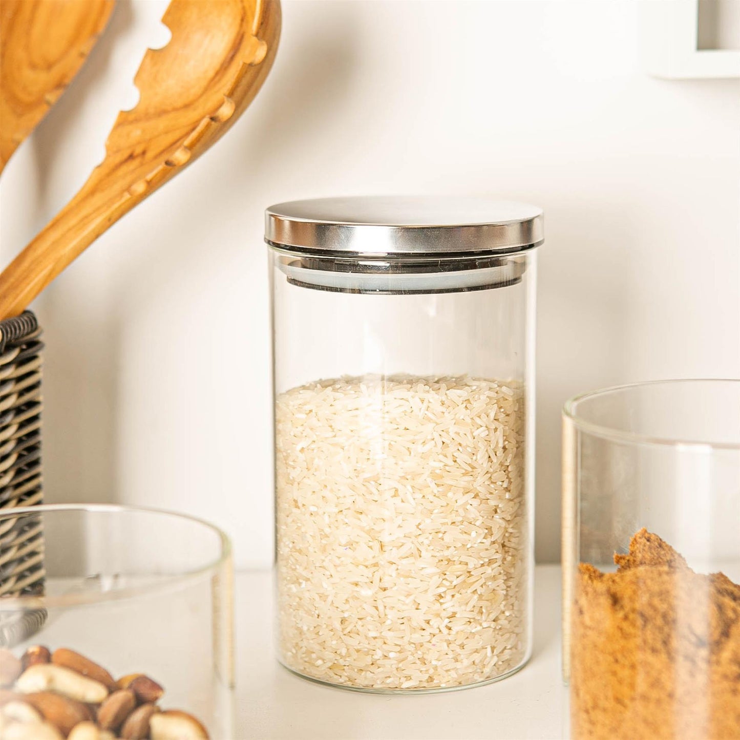 10cm Metallic Scandi Storage Jar Lid