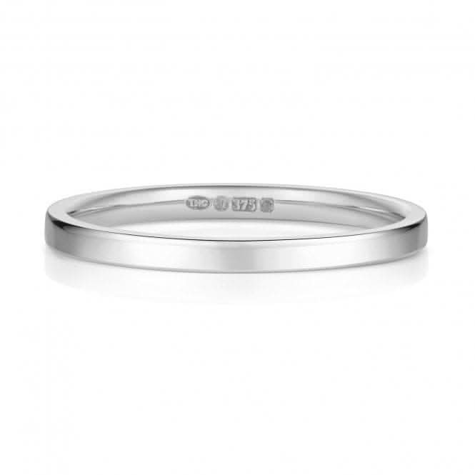 Wedding Band 9K Flat Court 1.7mm-1.4 Wedding  Ring W120WM