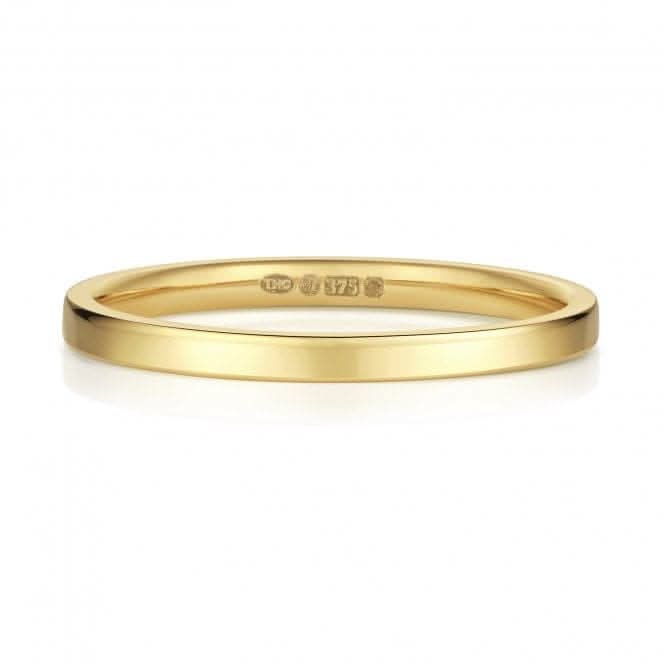 Wedding Band 9K Flat Court 1.7mm-1.40-1.5 Wedding  Ring W120M