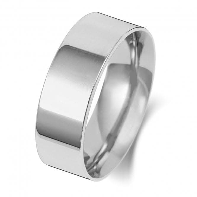 Wedding Band 9K Flat Court 7mm-1.80 Wedding  Ring W127WH