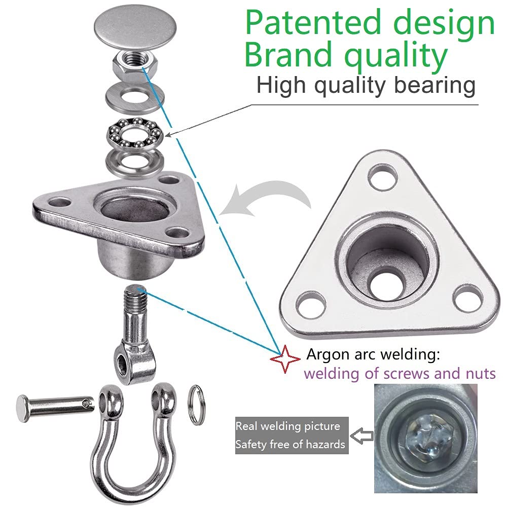 9M Stainless Steel Hanger with Smooth Swivel – 1500 lb Capacity