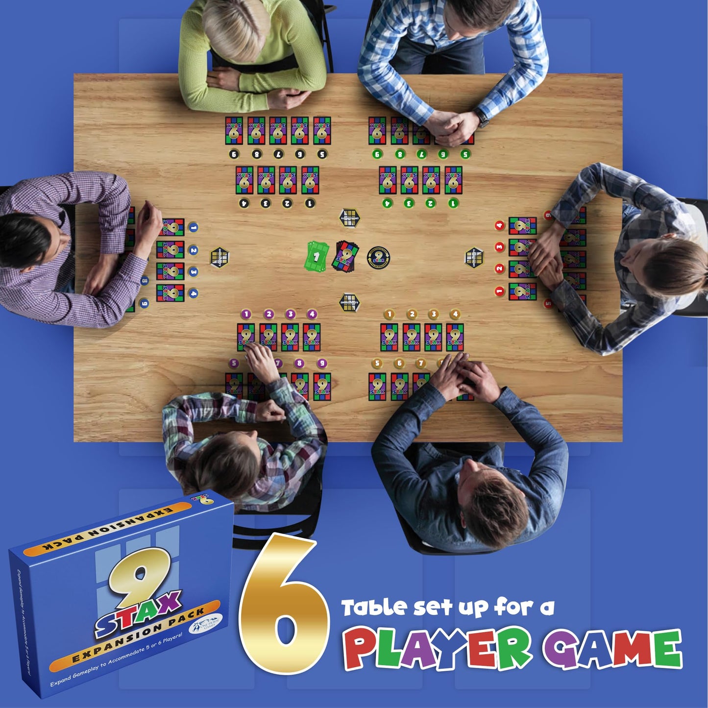 9Stax Card Game – Family-Friendly Strategy Card Game for 2-4 Players