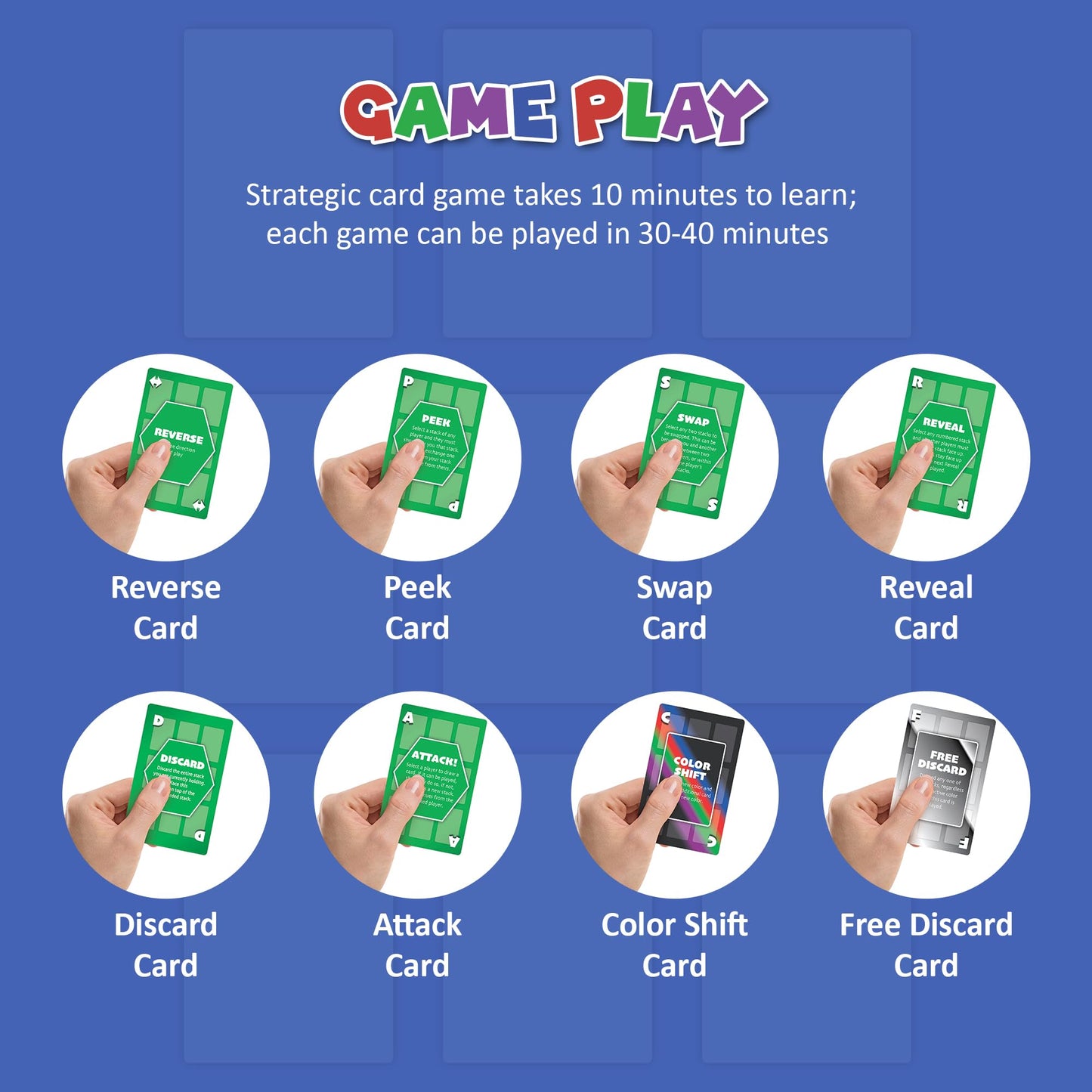 9Stax Card Game – Family-Friendly Strategy Card Game for 2-4 Players