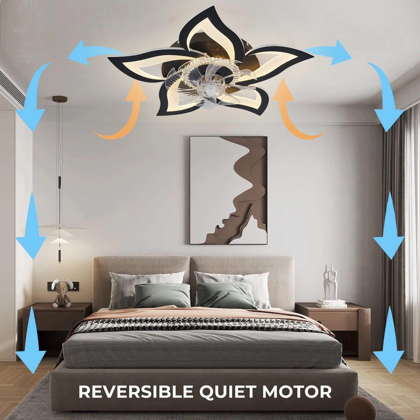 Ceiling Fans With Lights Smart Switch Modern Led Ceiling Fan Lamp