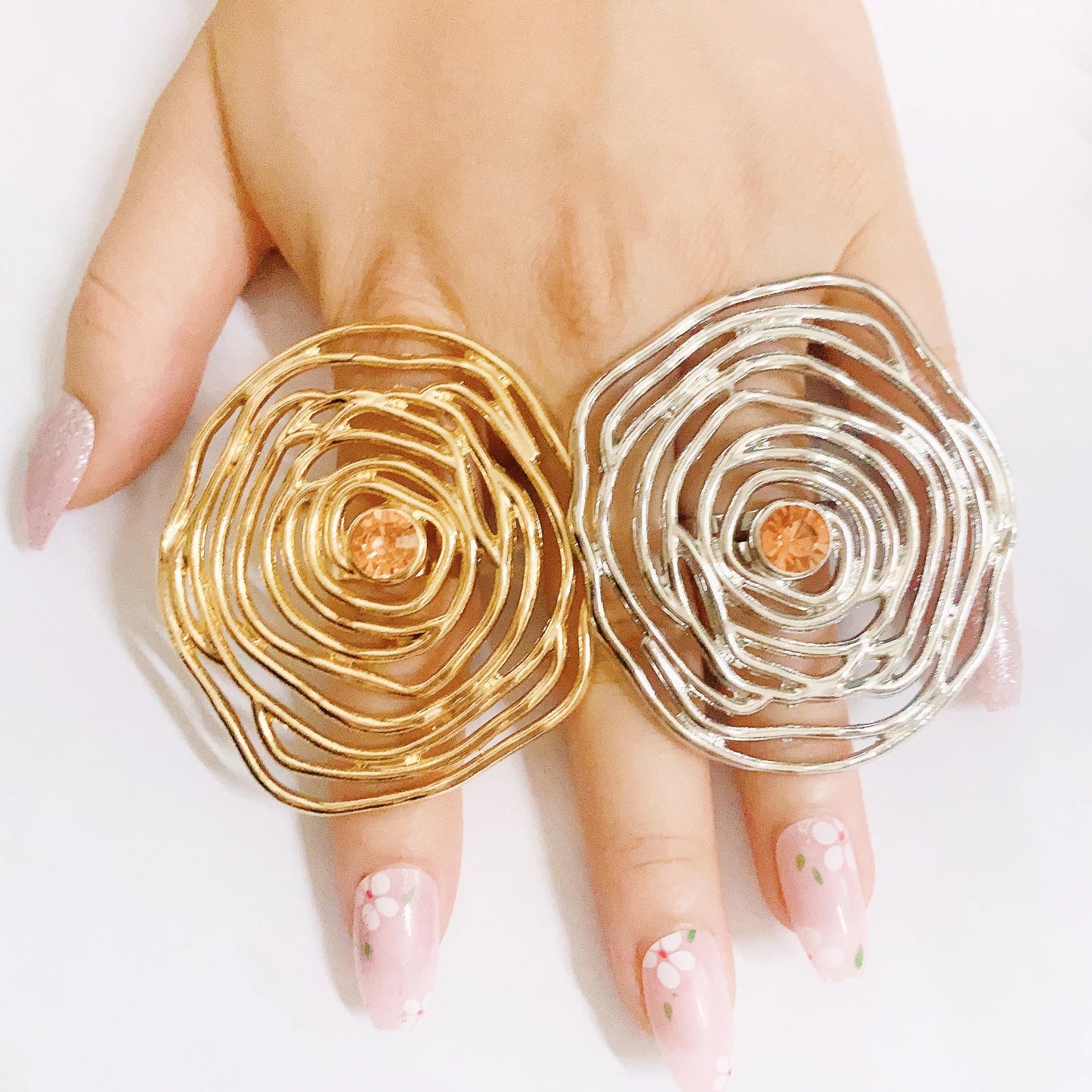 Rings For Women Big Gold Plated Ring Assorted Elements and Shapes Jewelry Sets Accesorios Gift Free Shipping Adjustable Size YLL
