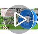 Zeqeey Grass Strimmer Line Diameter 1.6mm Length 100m Nylon Round Rope Grass Weed Trimmer String Line for Park Garden Yard Field Lawn, Blue