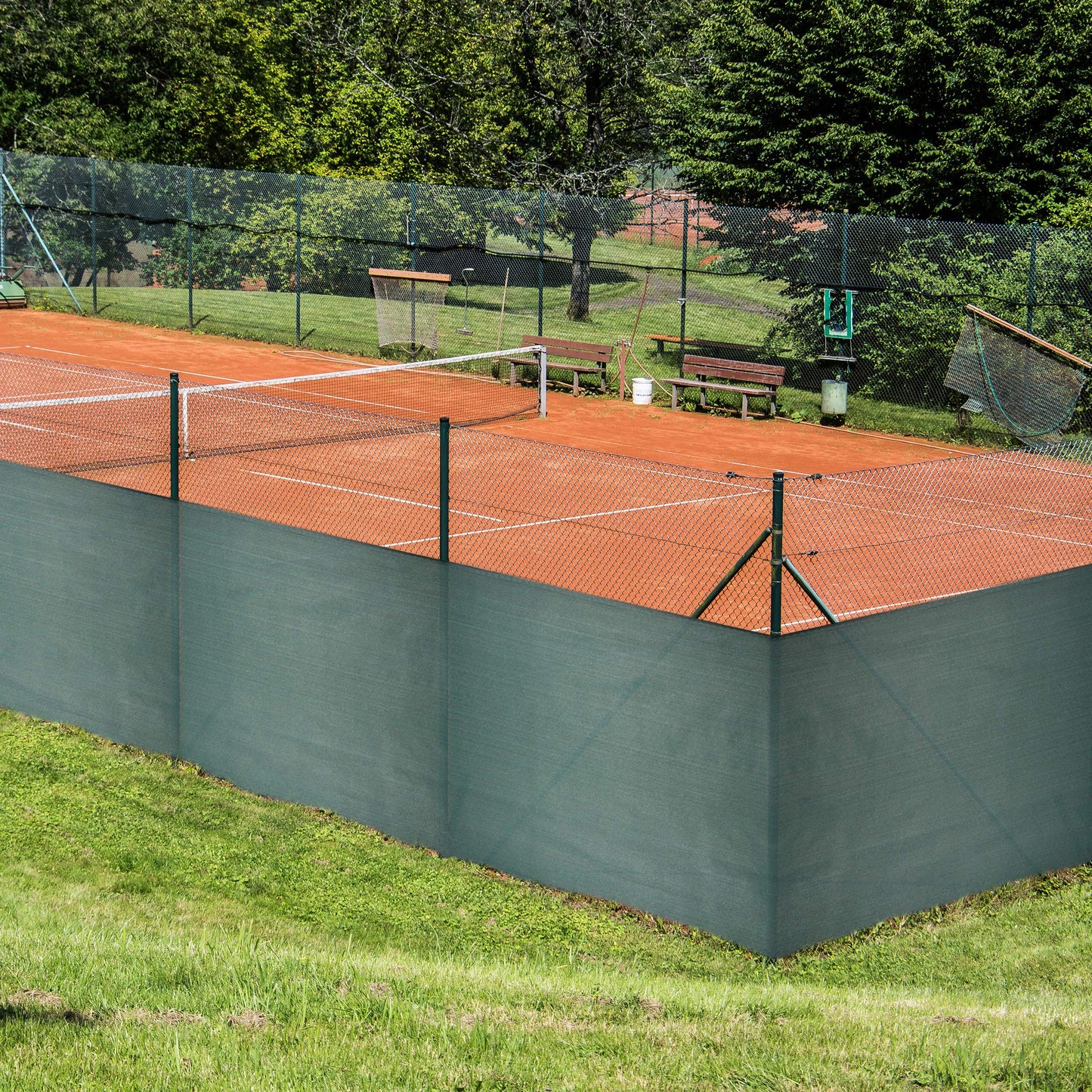 Relaxdays Fence Netting, Privacy Shield For Fences & Railing, HDPE Net, UV-resistant, Weatherproof, 2 x 6 m, Green