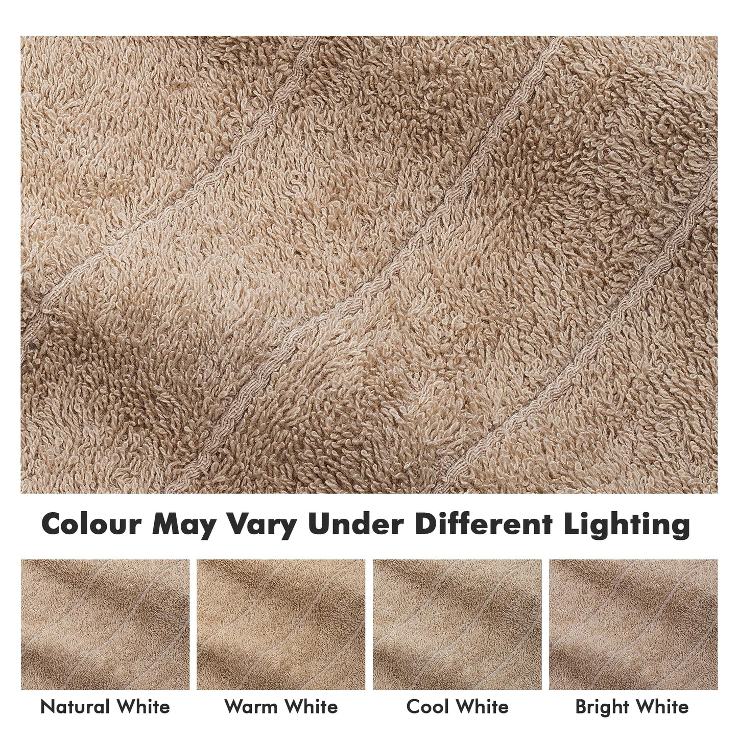 Novo Home Bath Sheets - Extra Large Bathroom Sheet Set – 550 GSM Pack of 2 Jumbo Towels Beige (90x180cm)