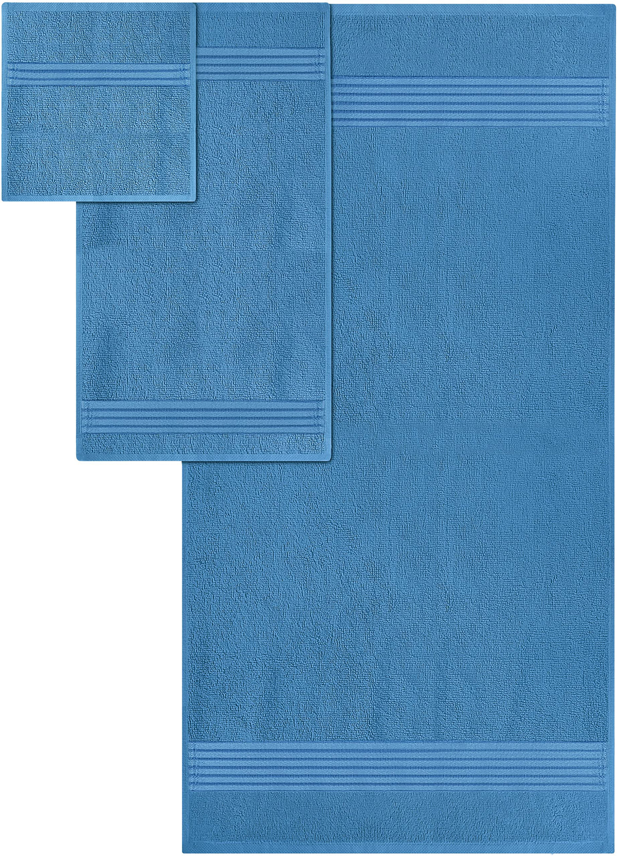 Utopia Towels - 600 GSM 8-Piece Premium Towel Set, 2 Bath Towels, 2 Hand Towels and 4 Washcloths -100% Ring Spun Cotton - Machine Washable