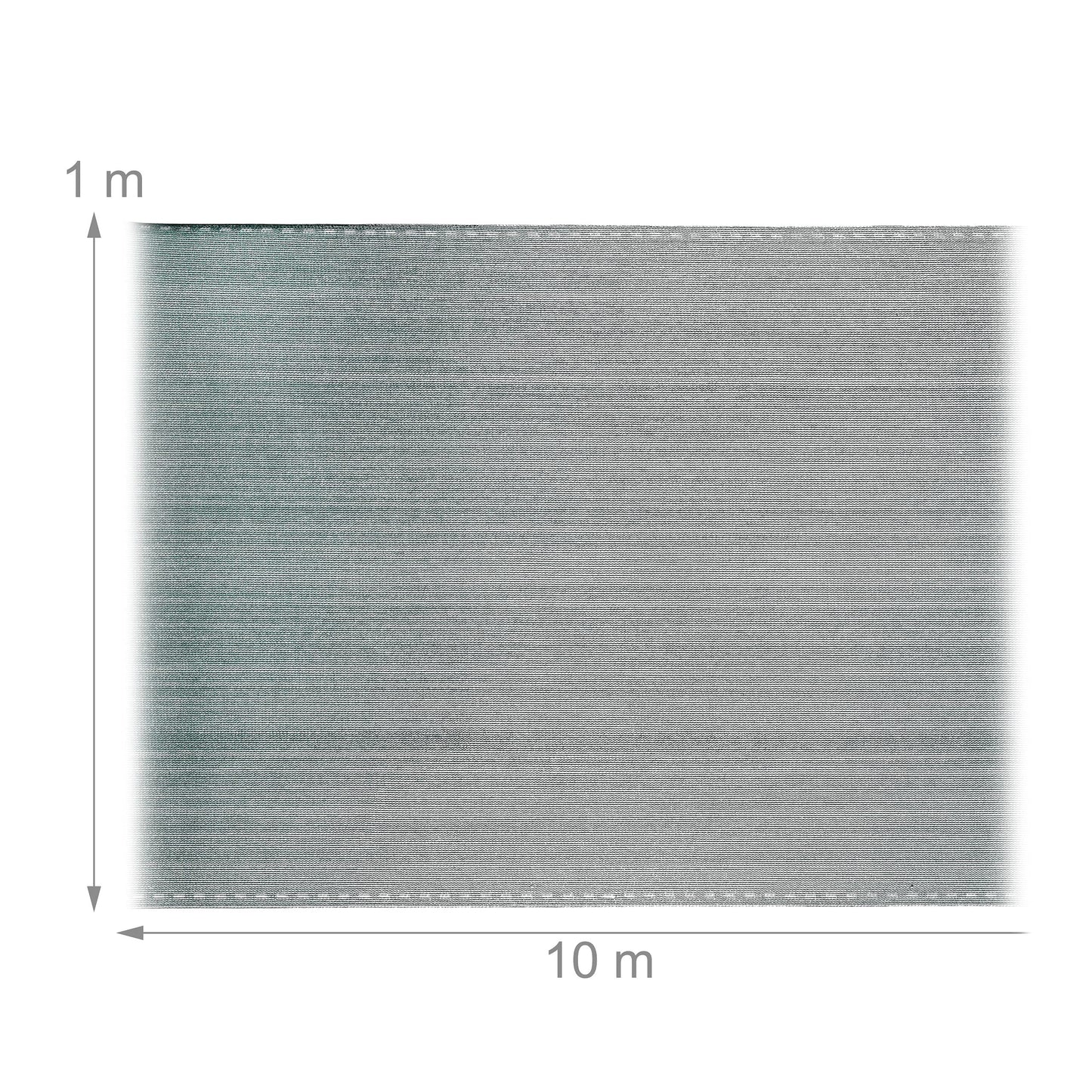 Relaxdays Fence Netting, Privacy Shield For Fences & Railing, HDPE Net, UV-resistant, Weatherproof, 1x10m, Green