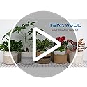 tenn well 20cm Plant Pot with Liner, Cotton Indoor Planter Woven Storage Basket for Indoor Plants Flower Pot and Home Decoration (White and Grey)