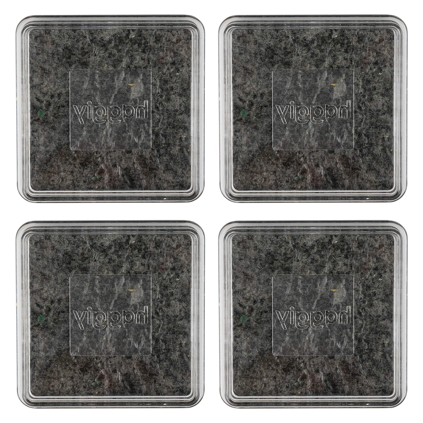 haggiy Anti-Slip Furniture Coasters - transparent, 60x60mm (4 Pcs)