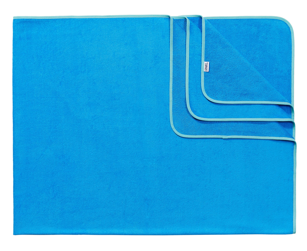 Sowel? Extra Large Beach Towel, 100% Organic Cotton, Bath Sheet for Two, Terrycloth, 200 x 160 cm