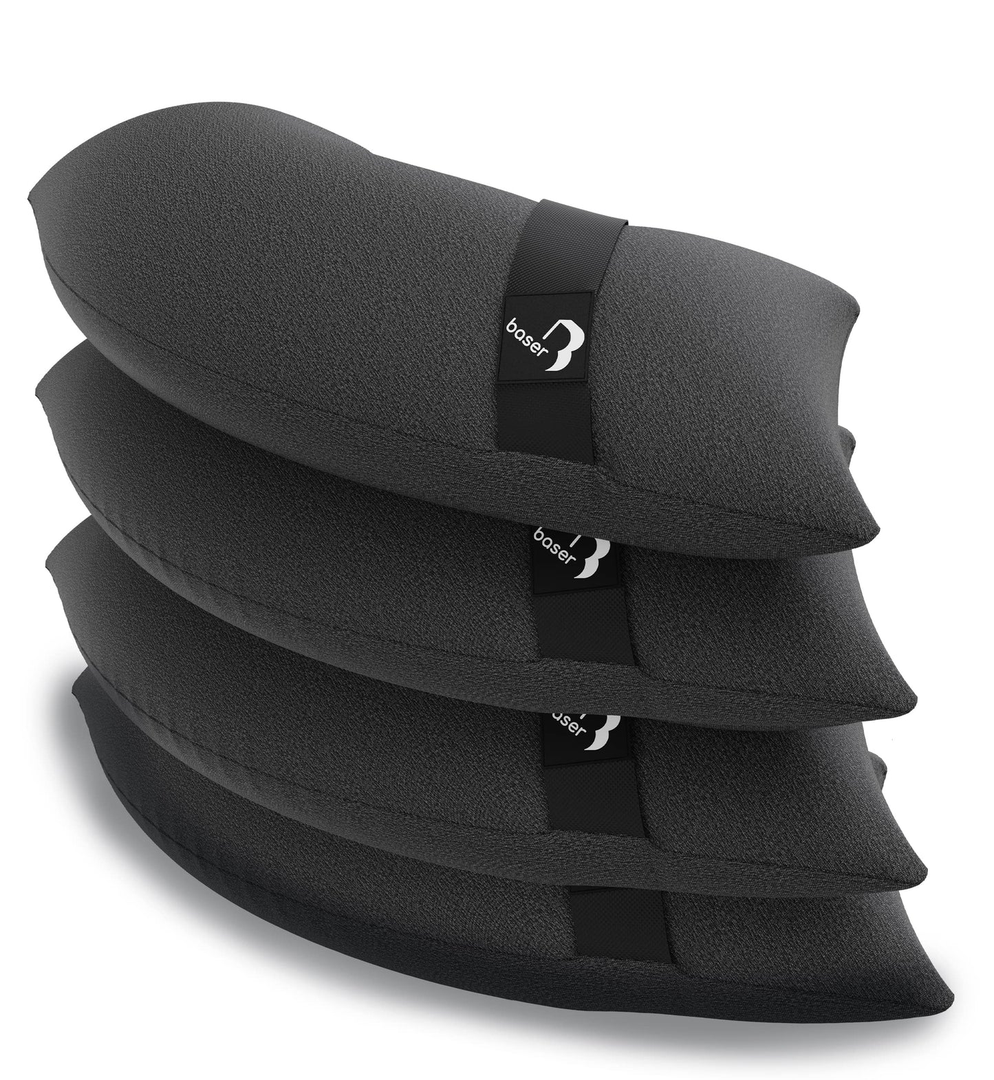 Baser - Outdoor fillable curved sandbags, 4 x 20 KG fillable weight bags for parasols, cantilevers and garden accessories