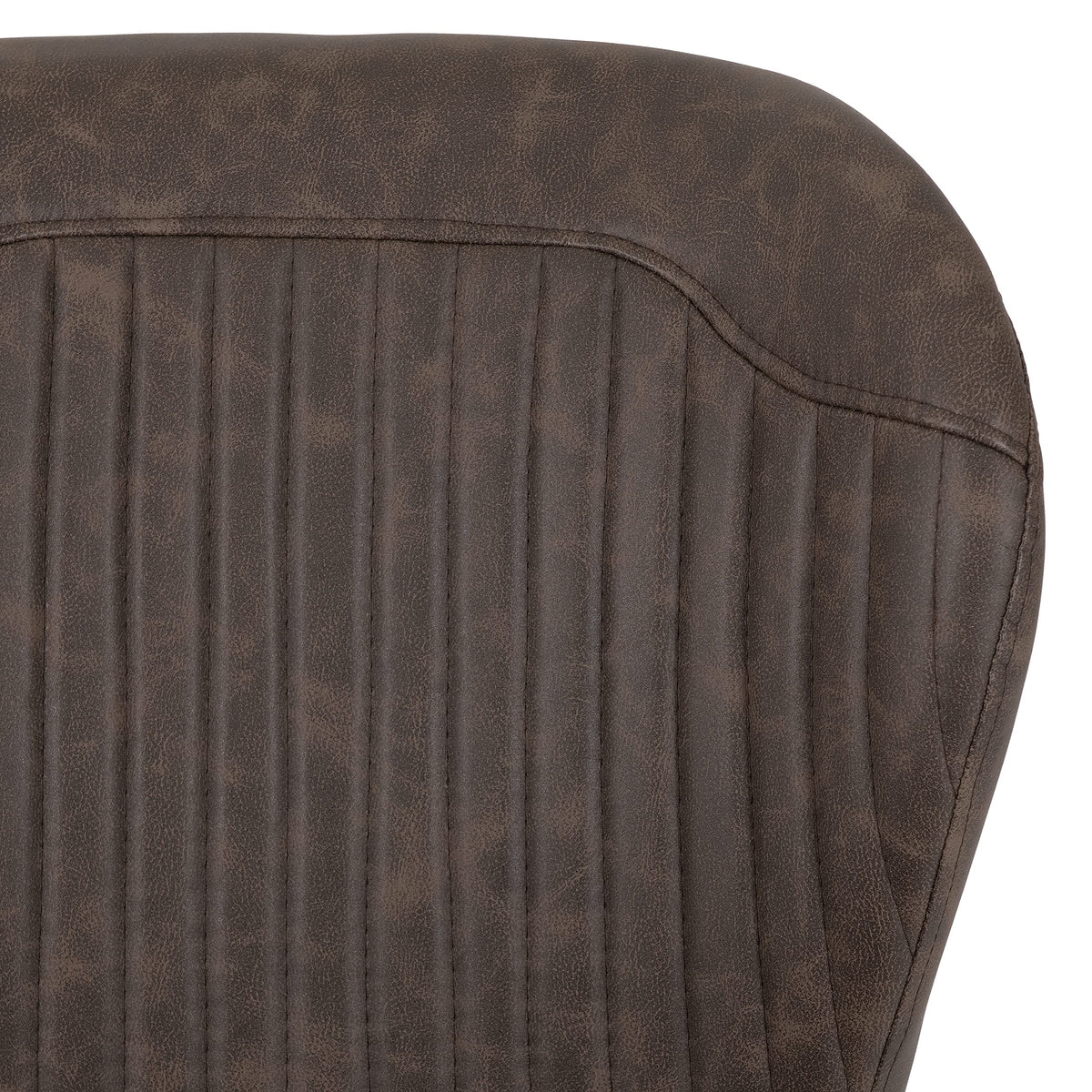 Seconique Quebec Dining Chair Set of 4 in Brown Pu