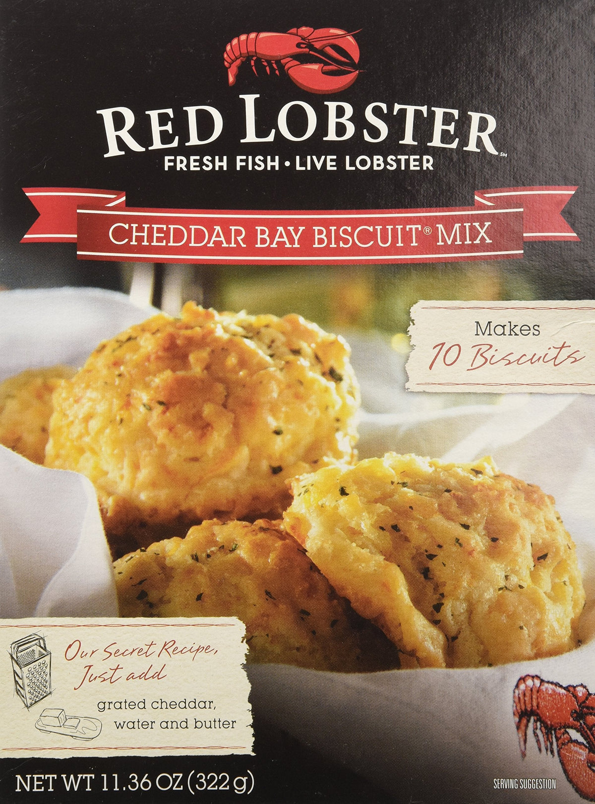 Red Lobster Cheddar Bay Biscuits Mix 11.36Oz Box (Pack Of 3)