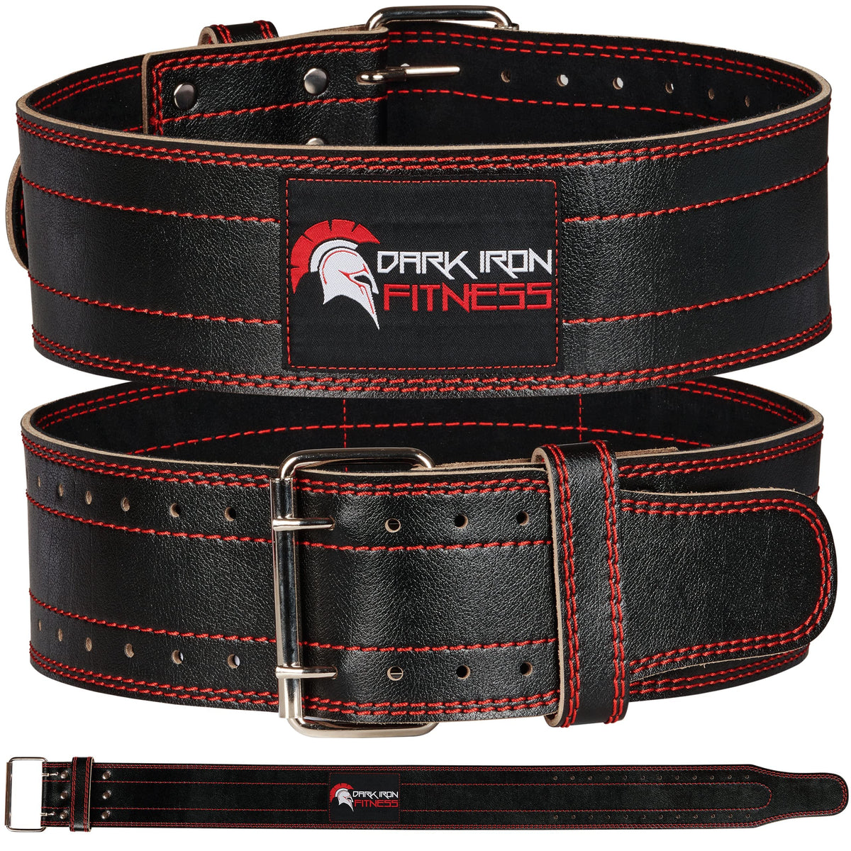 Dark Iron Fitness Medium 120 cm Genuine Leather Pro Weight Lifting Belt for Men and Women | Durable Comfortable & Adjustable with Buckle | Stabilizing