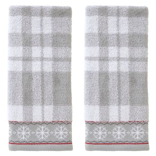 SKL Home Christmas Whistler Plaid Hand Towel Set, 16" x 25", 2 Count