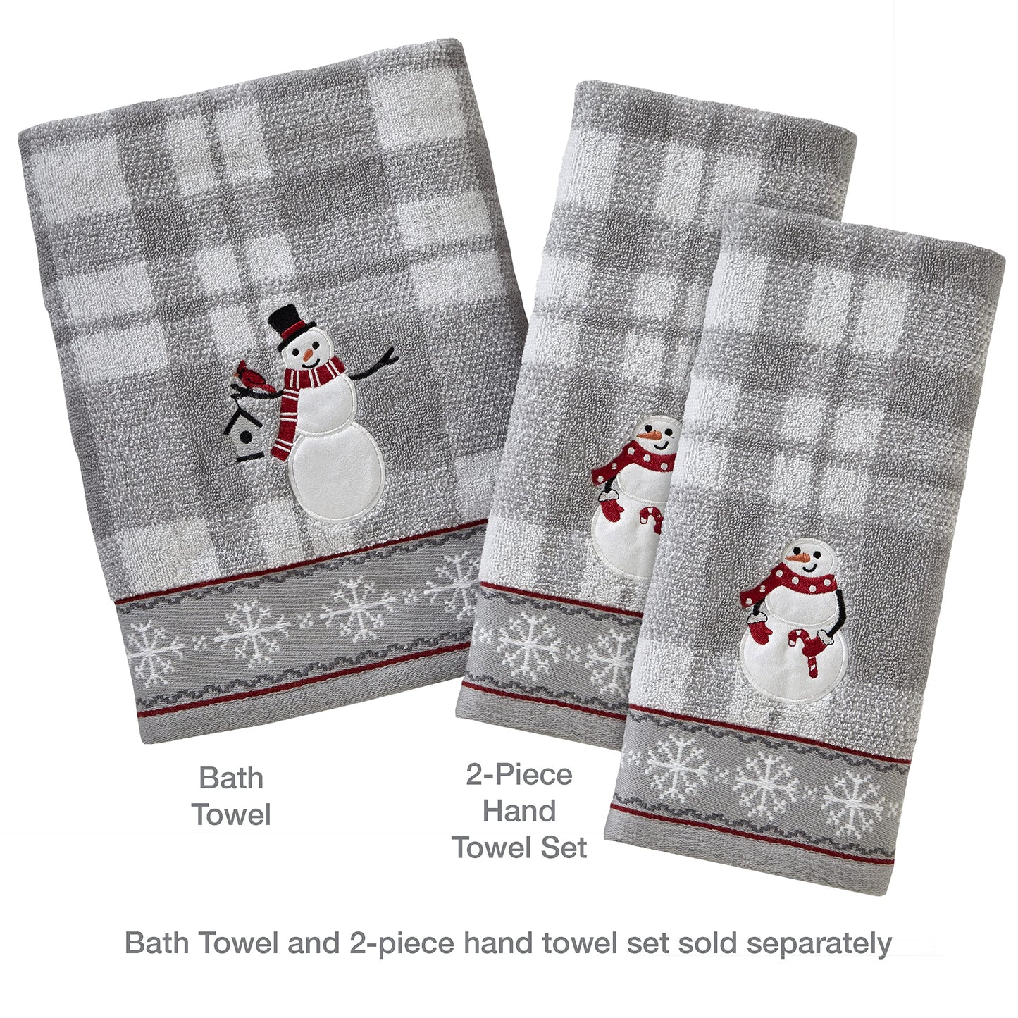 SKL Home by Saturday Knight Ltd. Hand Towel Set, Cotton, Gray, 16"x26"