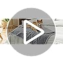 LE SURE Washable Dog Blanket Extra Large - 152x203cm Waterproof Blanket for Dogs and Cats, Twin Patterned Bed and Sofa Couch Throw Protector with Soft Plush, Grey