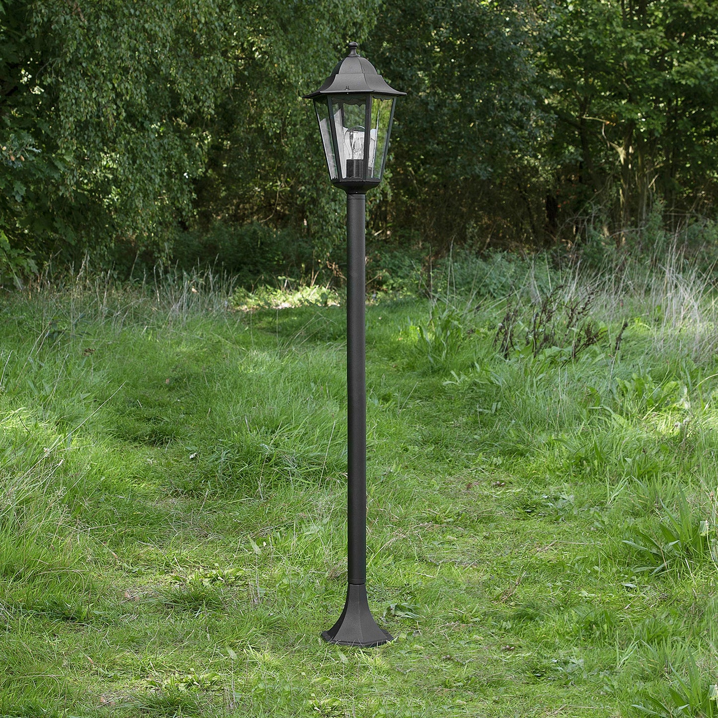 Smartwares Outdoor Lantern, Garden Post, Aluminium & Glass, 125cm, Wired, 60 Watt, E27