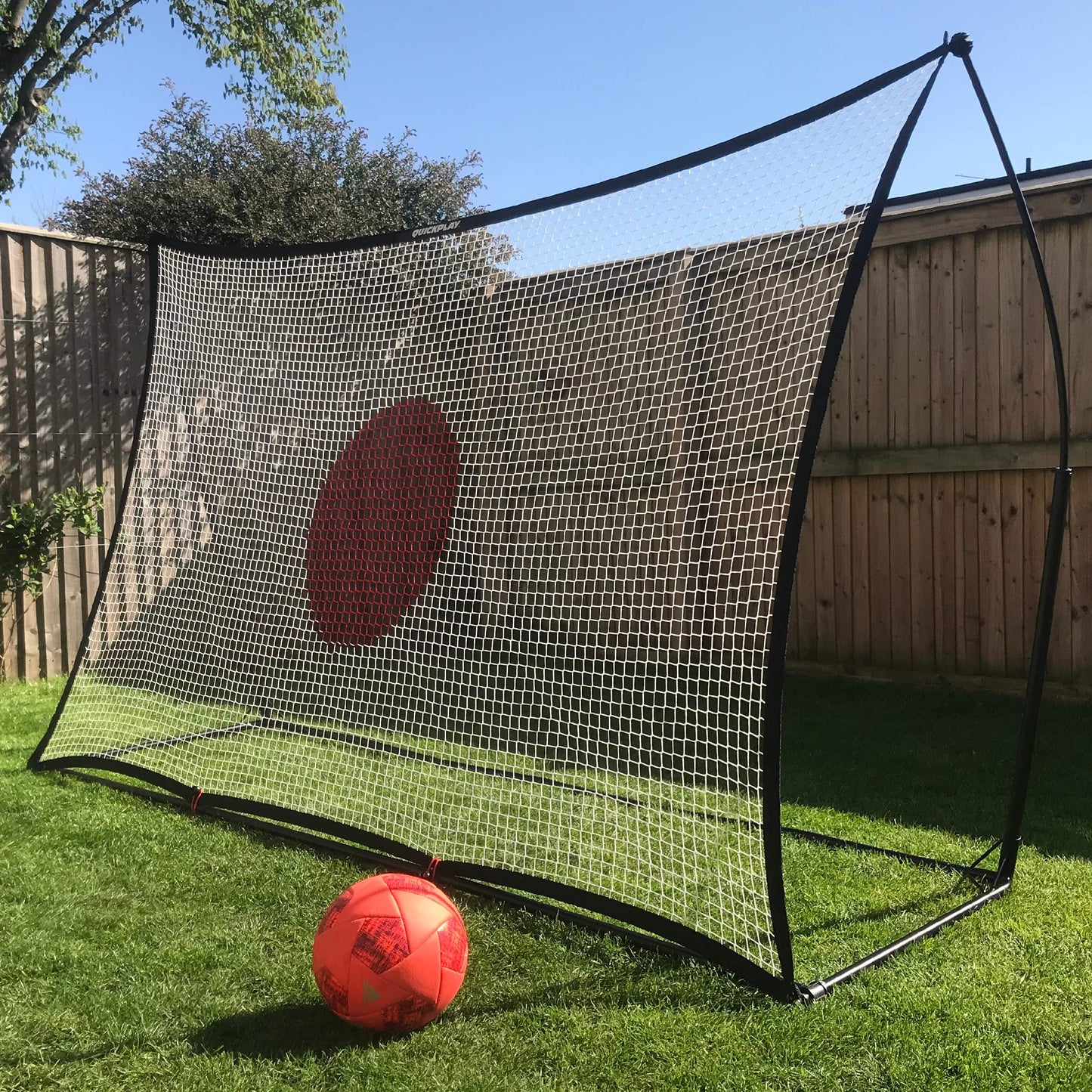QUICKPLAY SPOT Football Rebounder Net 8x5ft | Multi-Sport Ball Skills Trainer with eCOACH training app | Target Football Rebound Net for Ball Control