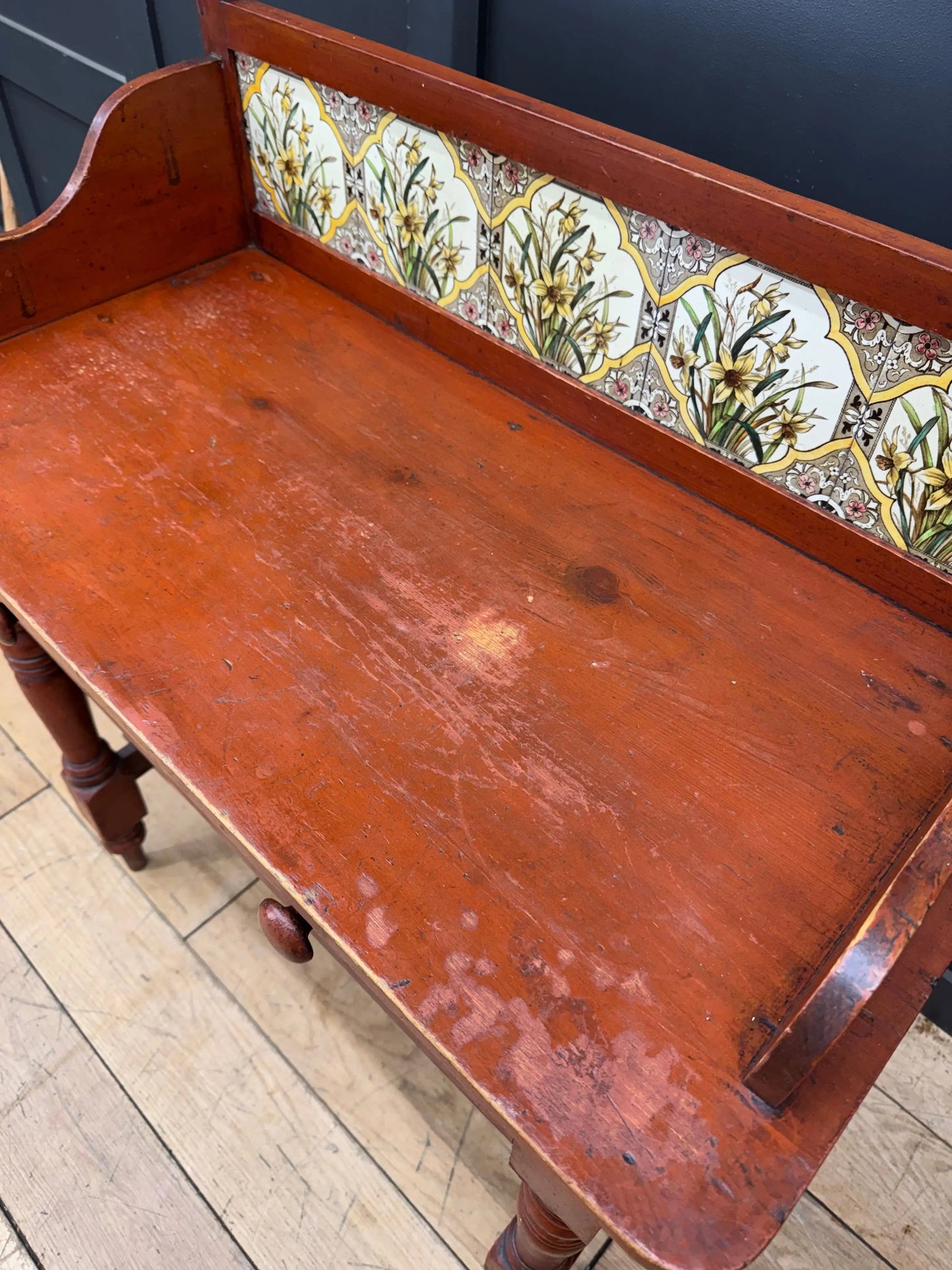 Antique Pine Washstand  Side Table / Dressing Table / Sideboard Desk