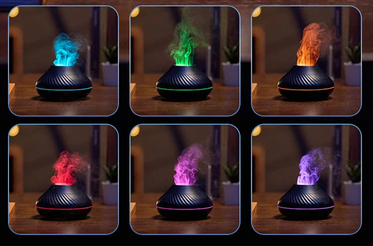 Humidifier with Color Flame Night Light