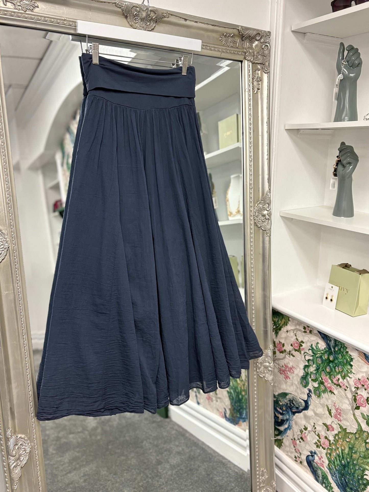 Luxtyle Floaty Midi Skirt | Elastic Waist | One Size Fits 8–16/18