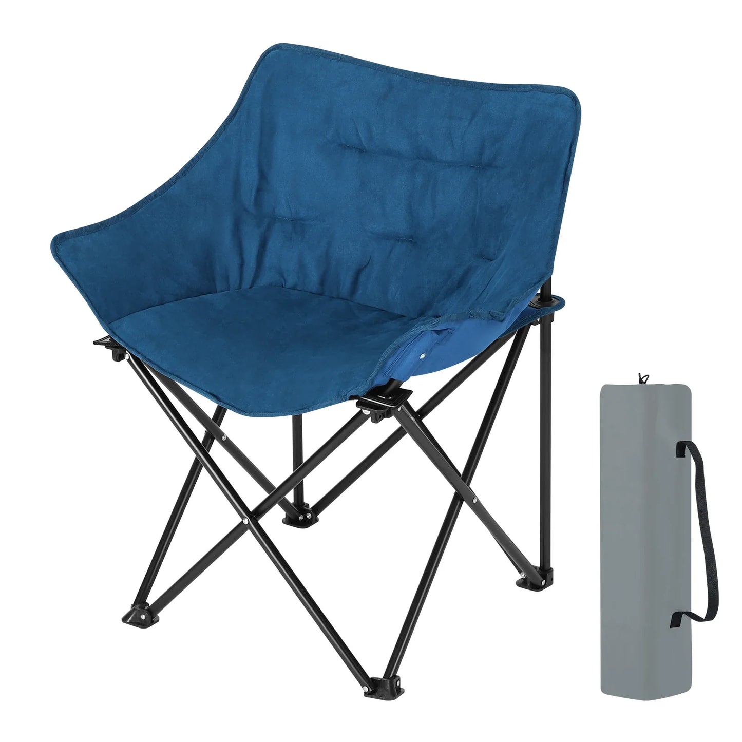 1PC Foldable Camping Lightweight Portable Fishing Chair Folding Armchair with Padded Seat Carry Bag  for Outdoor Beach Picnic