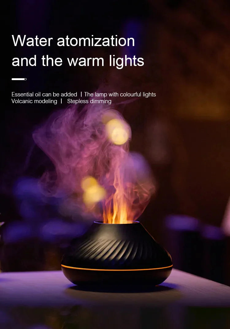 Humidifier with Color Flame Night Light