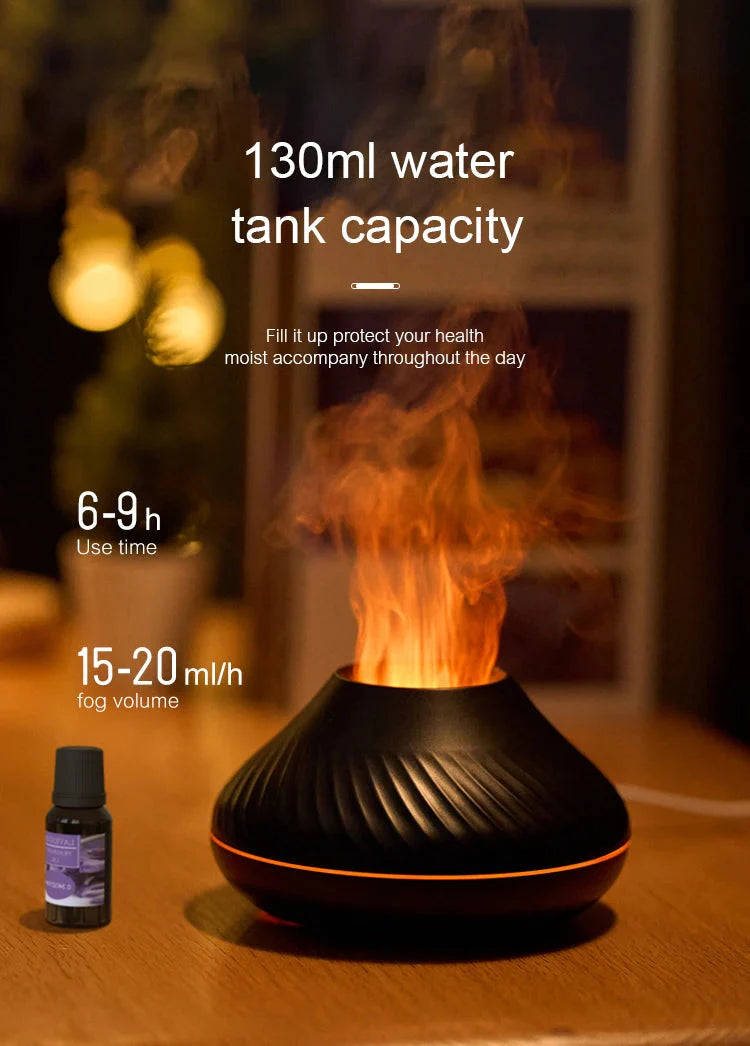 Humidifier with Color Flame Night Light