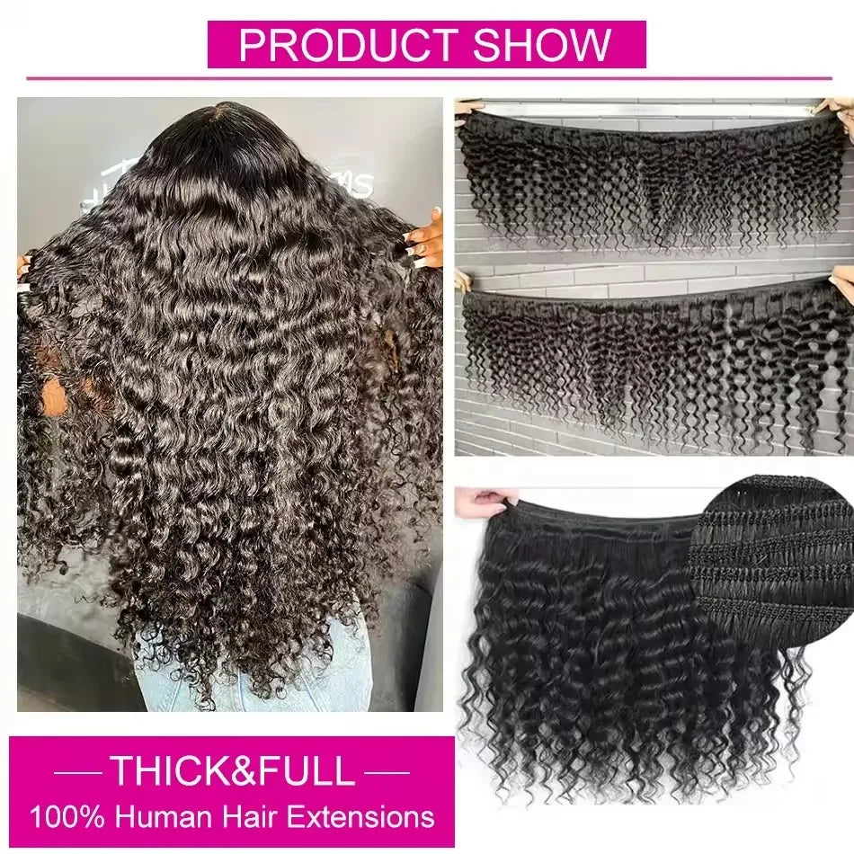 15A Burmese Curly Bundles Human Hair Deep Wave Raw 3 4 Bundle 100% Unprocessed Double Extensions Weave