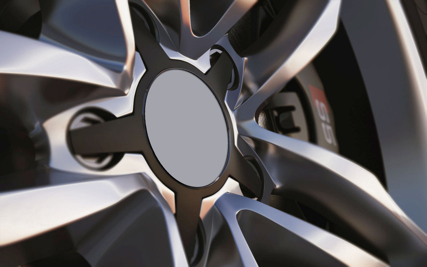 Silver Standard Universal Fit Alloy Wheel Centre Cap Badges (Pack of 4)