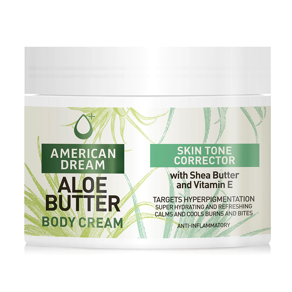 American Dream Aloe Butter Body Cream 17oz – Hydrating Skin Tone Corrector with Vitamin E