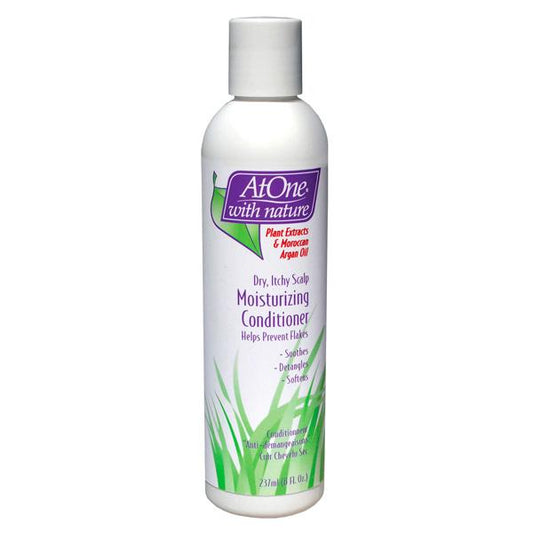 AtOne With Nature Dry Itchy Scalp Moisturizing Conditioner 8 oz / 237 ml - For Soothed, Hydrated Hair & Scalp