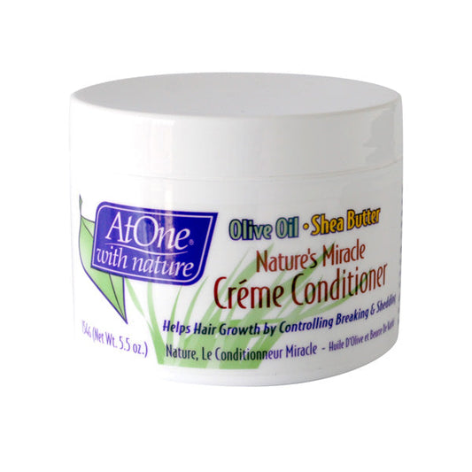 AtOne With Nature Miracle Cream Conditioner 5.5 oz / 163 ml - For Natural Curls & Healthy Hair Growth
