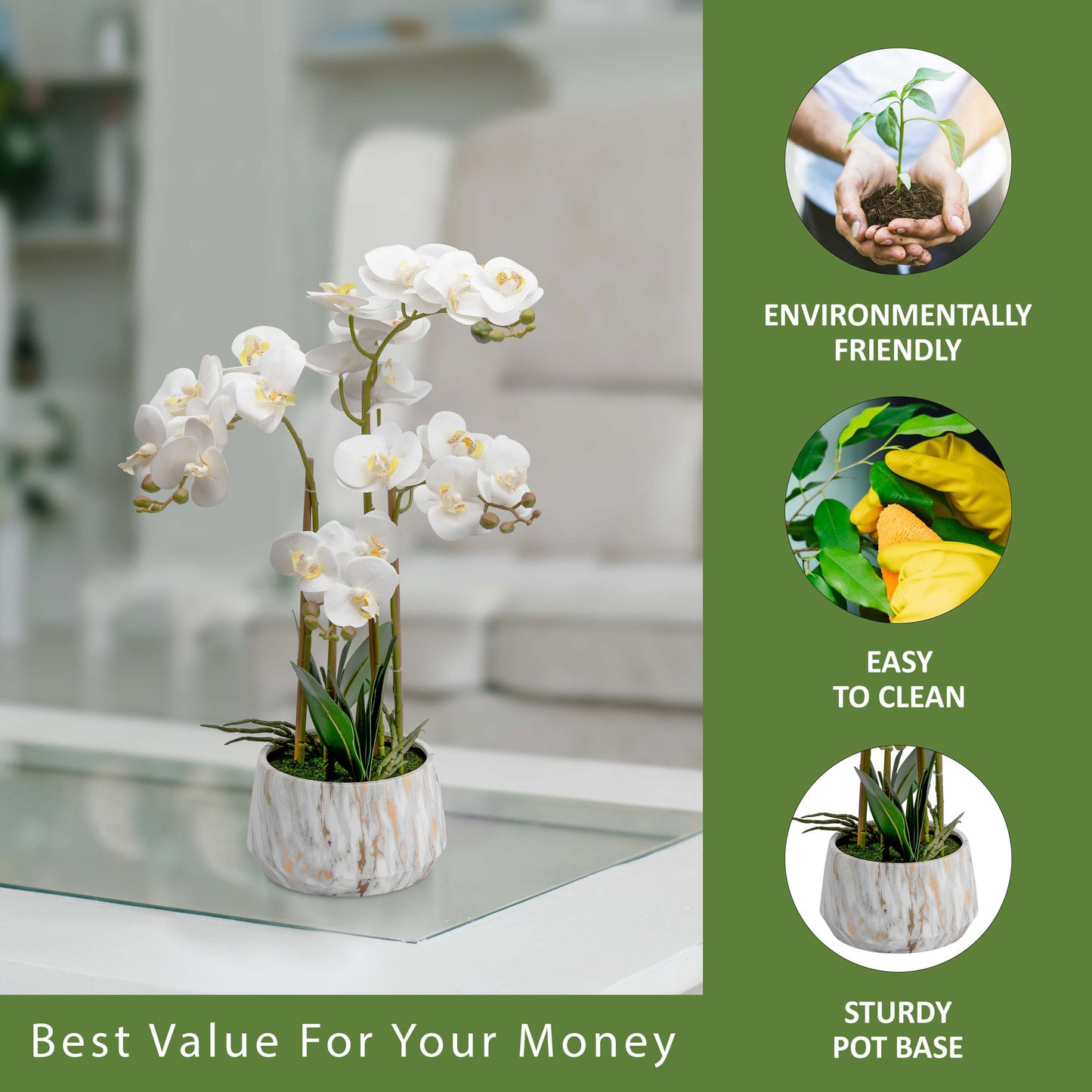 60cm Artificial Plant Orchid Flower