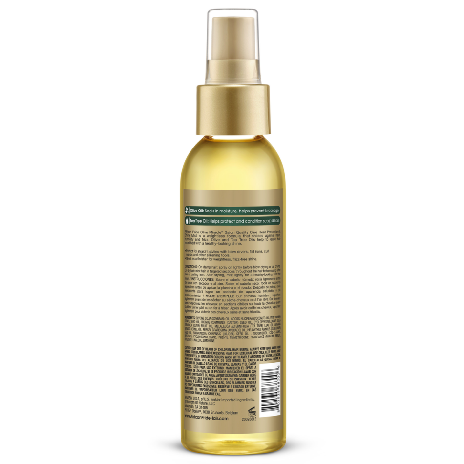 African Pride Olive Miracle Heat Protection & Shine Mist 4oz