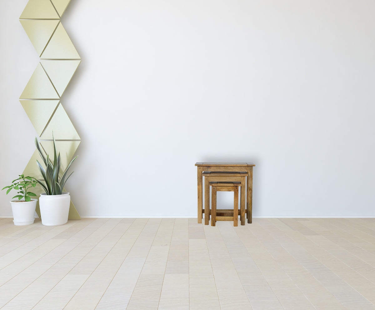 Solid Wood Stool Set of 3