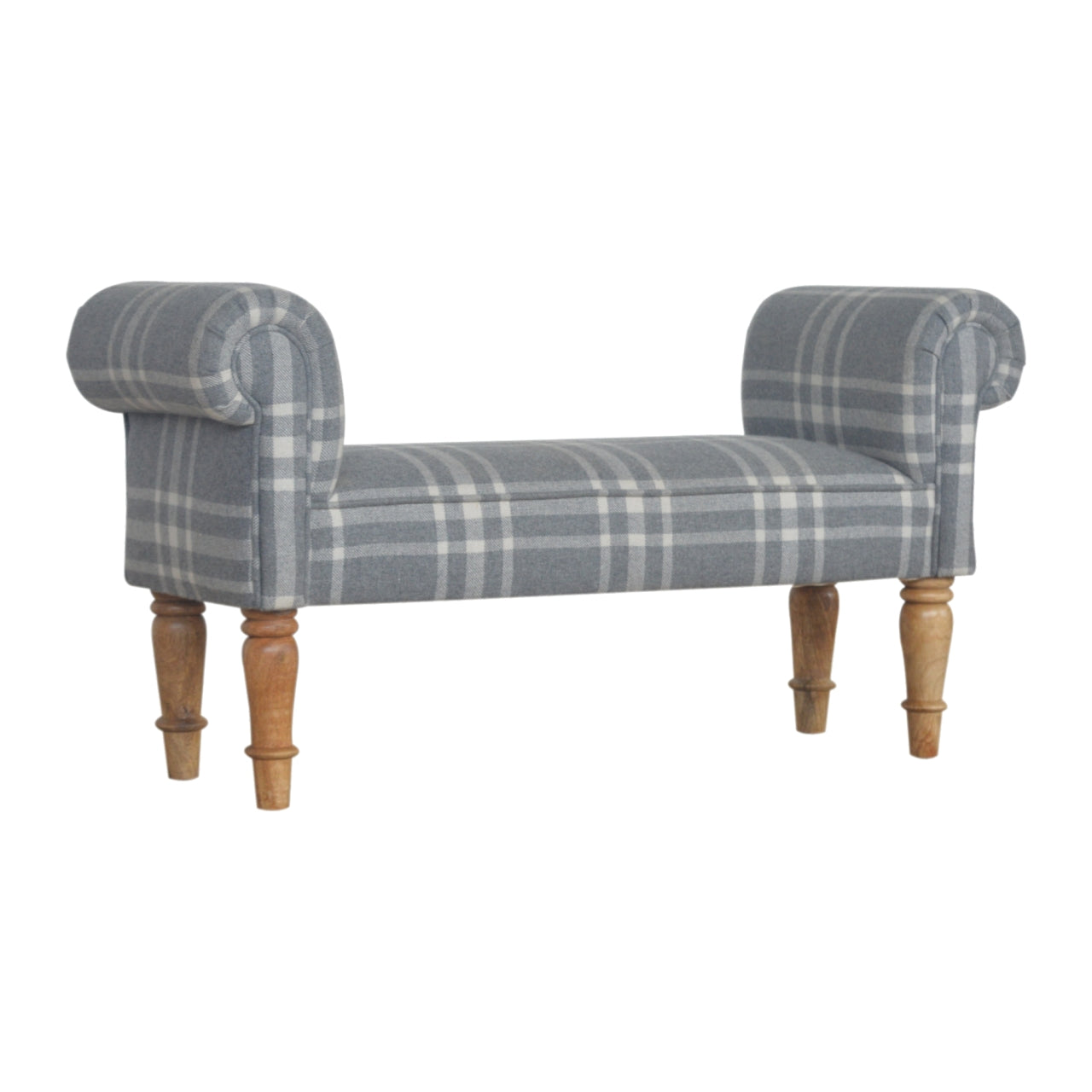 Canus Tartan Bedroom Bench Handcrafted Elegant Design for Living Space