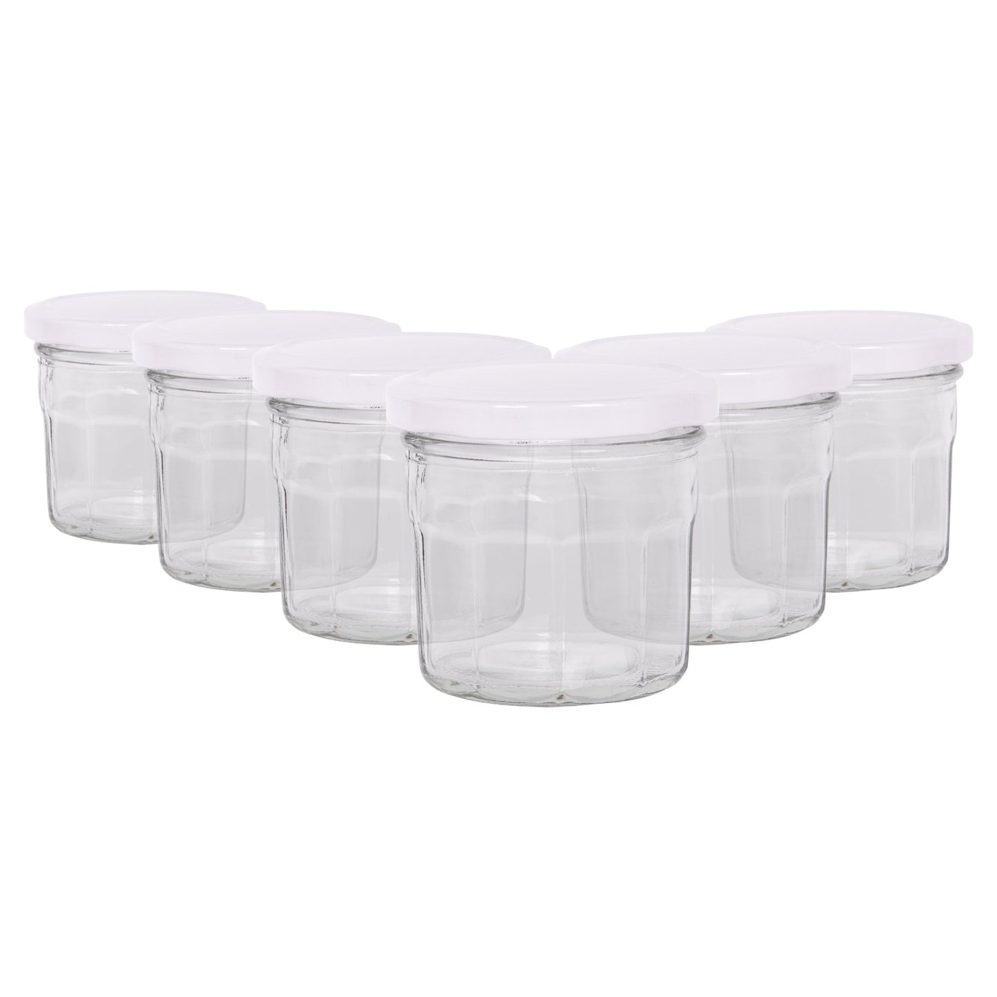 130ml Glass Jam Jars with Lids - Pack of 6