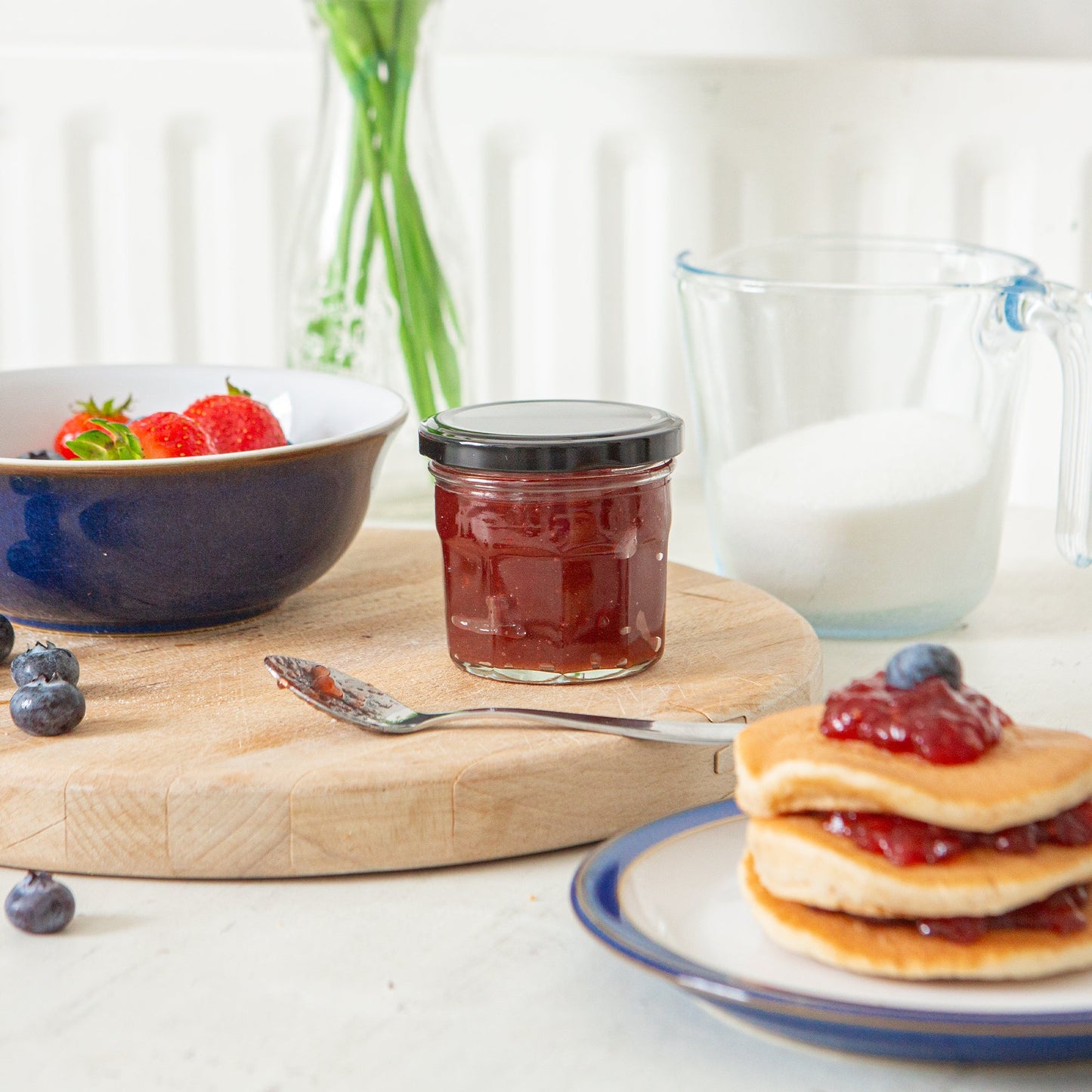 130ml Glass Jam Jars with Lids - Pack of 6
