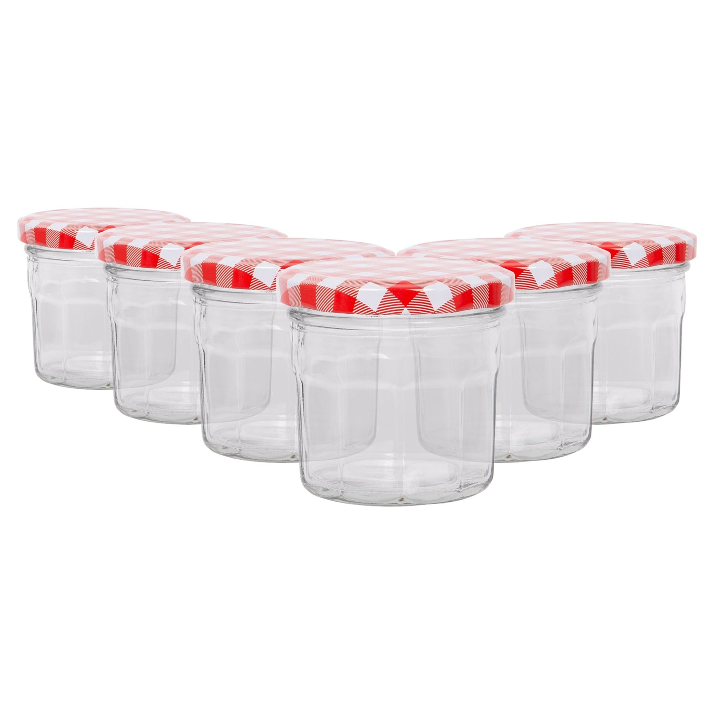 130ml Glass Jam Jars with Lids - Pack of 6