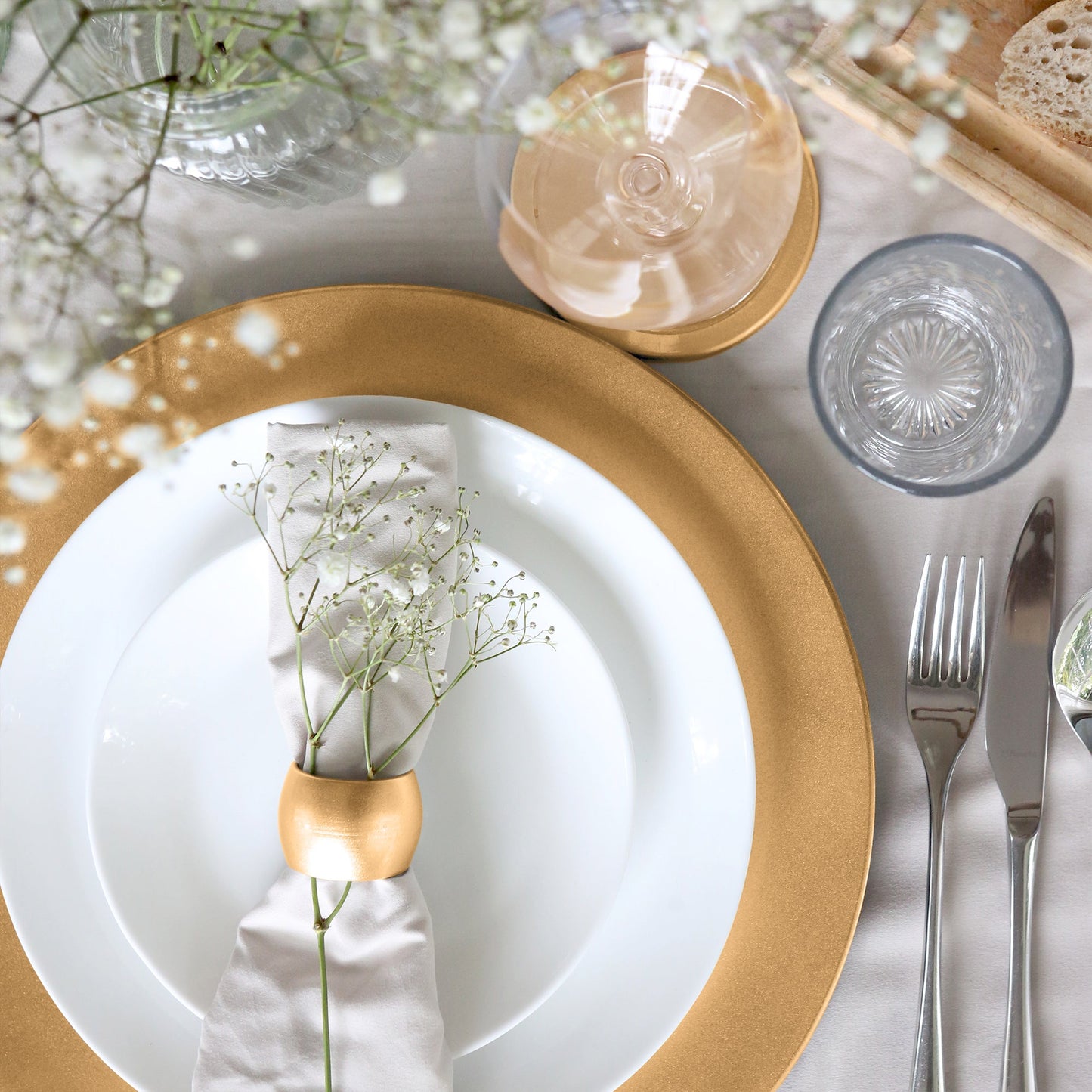 12pc Metallic Charger Plates Set