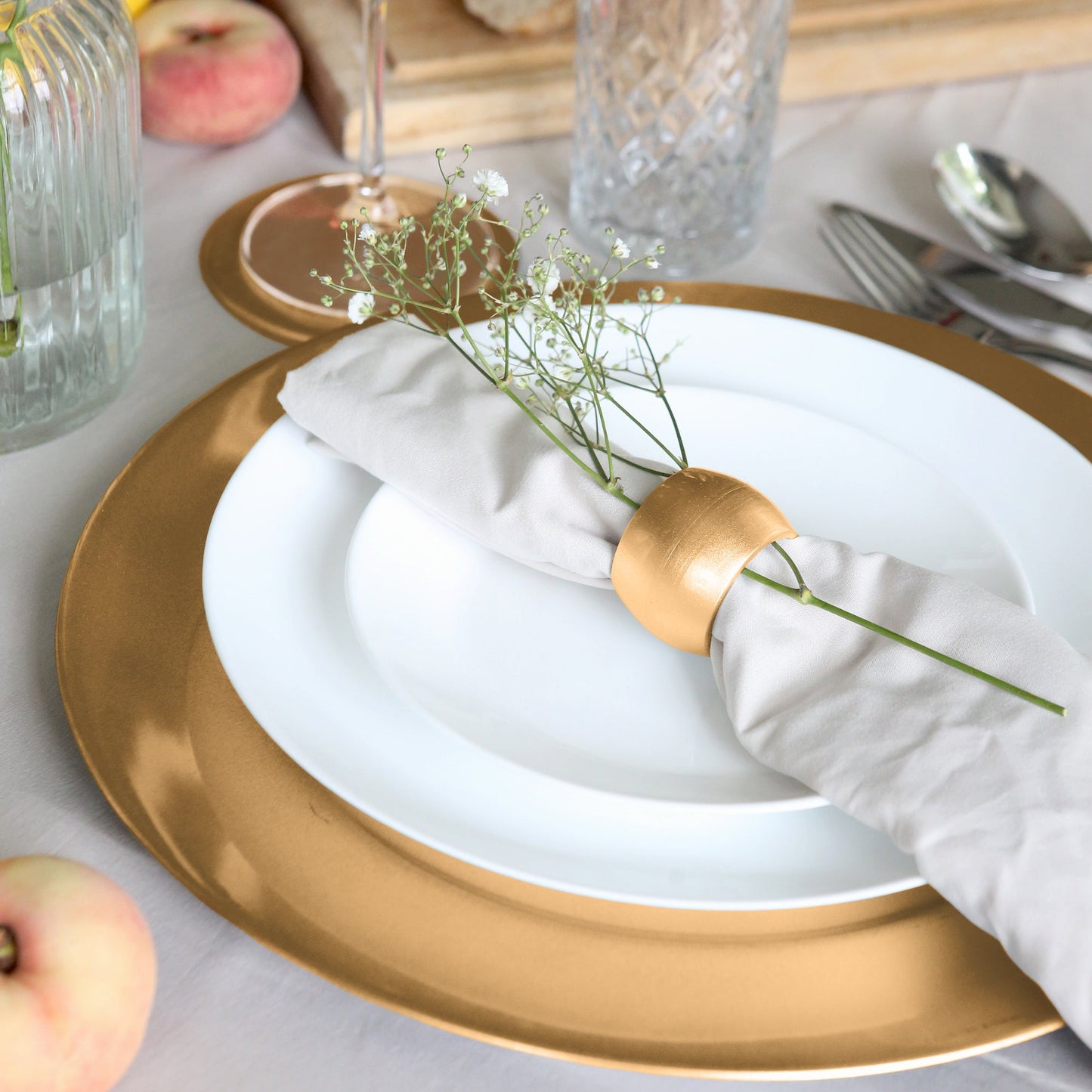 18pc Metallic Charger Plates Set