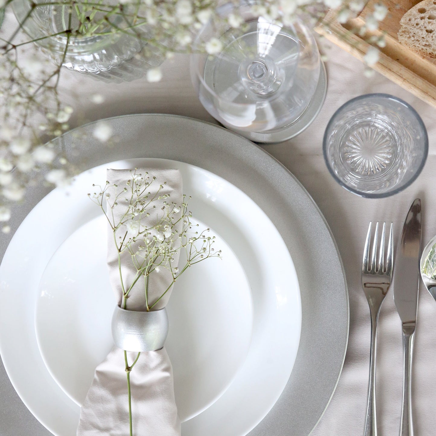 33cm Metallic Melamine Charger Plates - Pack of Six