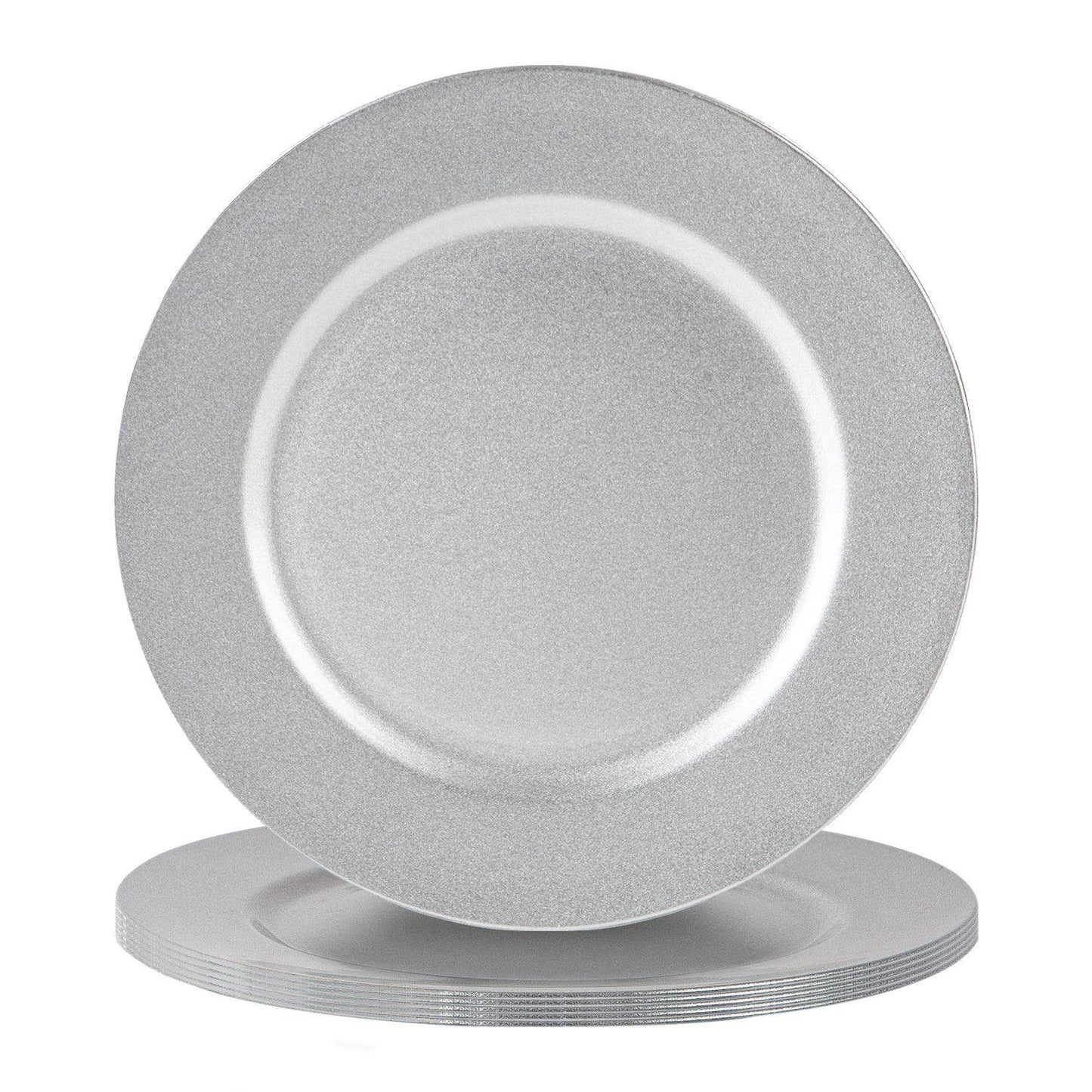 33cm Metallic Melamine Charger Plates - Pack of Six